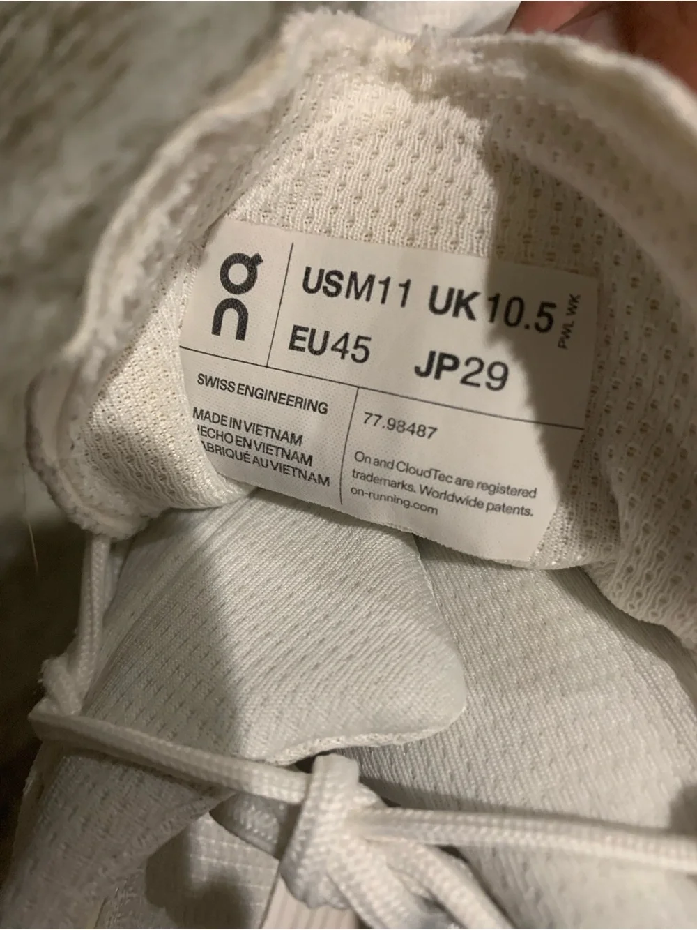 On Running White and Tan Men's CloudTec Sneakers
